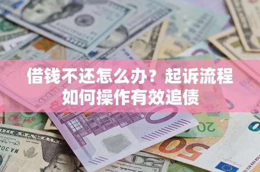武汉借钱不还怎么办？起诉流程如何操作有效追债