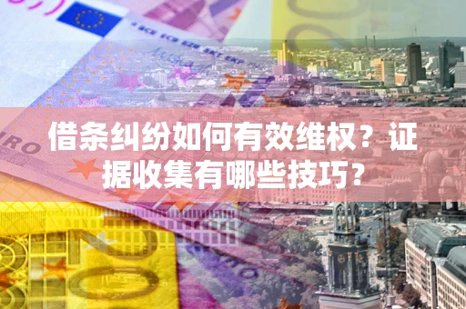 武汉借条纠纷如何有效维权？证据收集有哪些技巧？