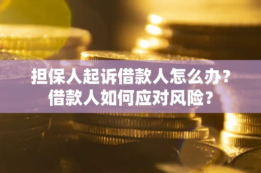 武汉担保人起诉借款人怎么办？借款人如何应对风险？