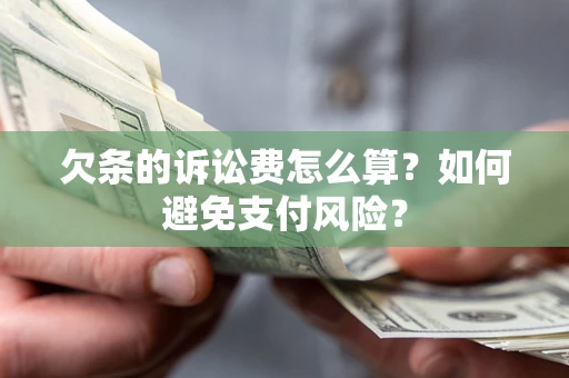 武汉欠条的诉讼费怎么算？如何避免支付风险？