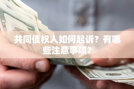 武汉共同债权人如何起诉？有哪些注意事项？