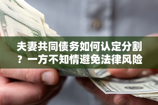 武汉夫妻共同债务如何认定分割？一方不知情避免法律风险必看！